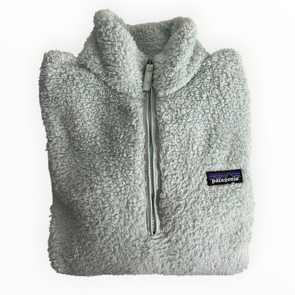 Patagonia Los Gatos 1/4 Zip Fleece Pullover Sage Green Sherpa Jacket